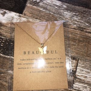 Butterfly pendant necklace 3/$25